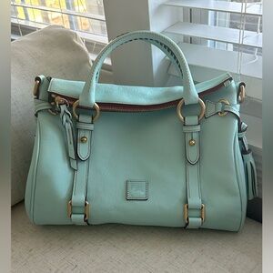 Dooney & Bourke Florentine Large 13” Light Blue Satchel